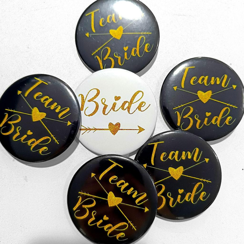 Team Abzeichen für die zukünftige Braut - Foto-Requisite für den Junggesellinnenabschied