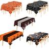 Horror Pumpkin Pattern Plastic Table Covers 6Pcs Waterproof Easy Cleaning Party Table Covers For Halloween Parties