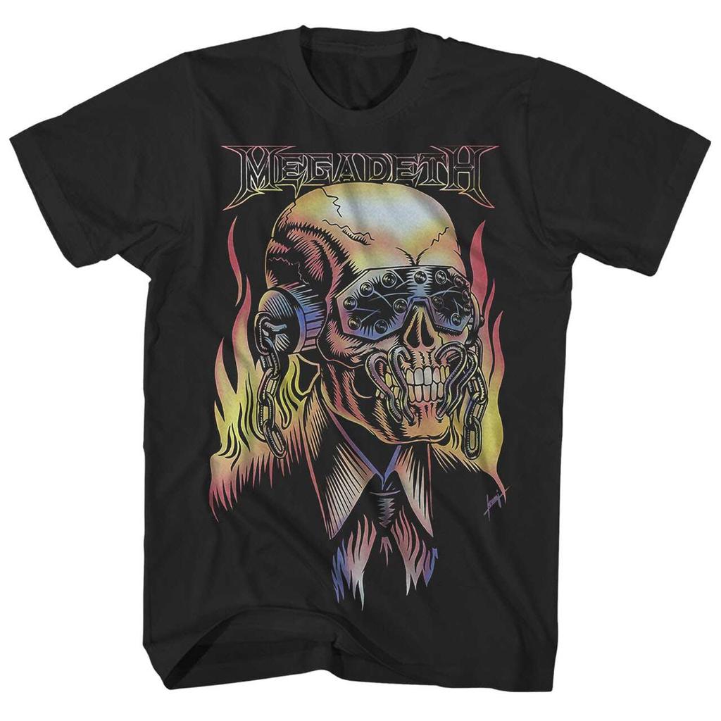 Megadeth Kapela Heavy Metal Rock Punk Pánské Oversized Volné Bavlněné Americké Tričko