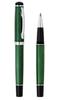 Xezo Incognito Ballpoint Fine Forest Pure Platinum Limited Serialized Pen, Point, Green, Plated, Handmade, Edition,