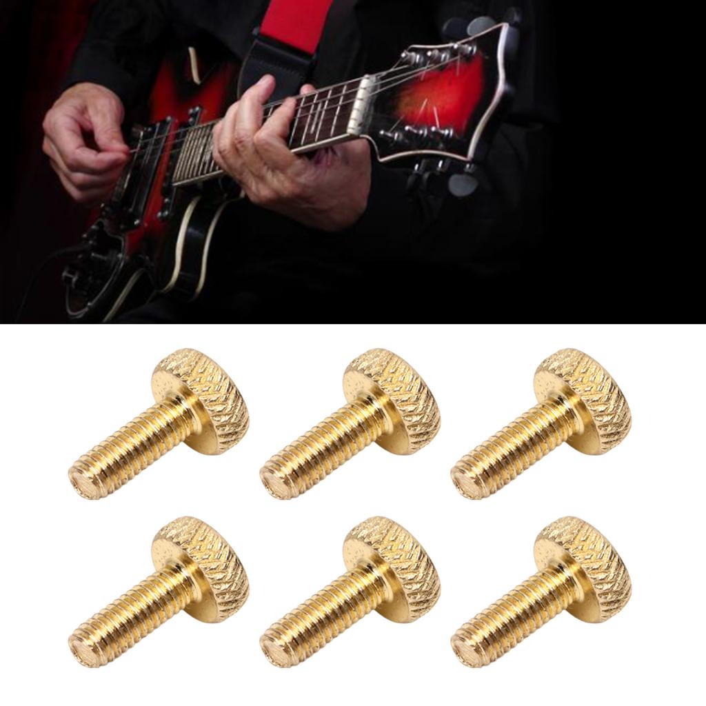 6 Pcs Tremolo Bridge String Locking Screw Metal Electric Guitar Tremolo Bridge Fine Tuning Screws