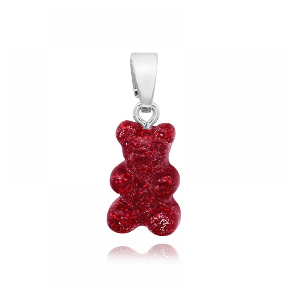         Nostalgia Bear Red Velvet Classic Connector Silver                            