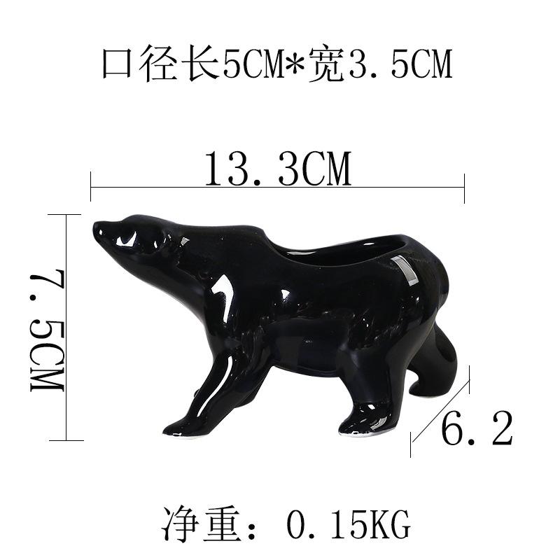 Polar Bear Succulent Flower Pot Personalized Ceramic Crafts Office Home Ornament Gardening Creativity