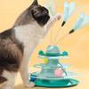 Mersjo THEODORE'S TOWER Interactive 3-Level Cat Toy with Balls and Feather (25x18.5x30 cm)
