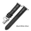Leather Watchbands for Apple Watch Series 7 45mm 41mm Watch Band for Iwatch 6 5 4 SE 44mm 40mm 42mm 38mm Strap Butterfly Buckle