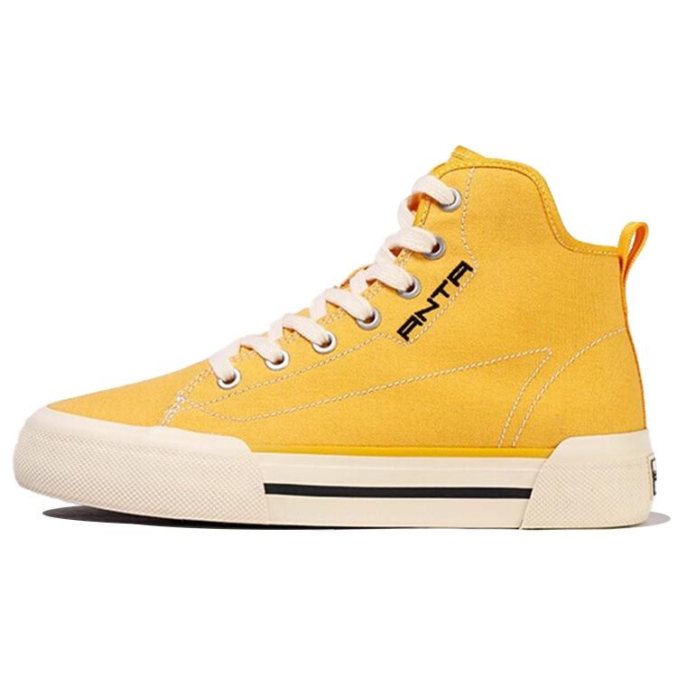 (WMNS) ANTA High Top Canvas Shoes Yellow Beige Women s 122118665-3 EU 38