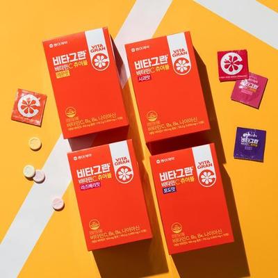 Vitamin C Chewable 72 Tablets (Choose 1 of Lemon, Grape, Apple, or Raspberry Flavors) (18-day Supply)