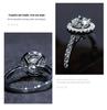 18K Gold Round Moissanite Ring with D Color Super White Moissanite and Diamond Certificate