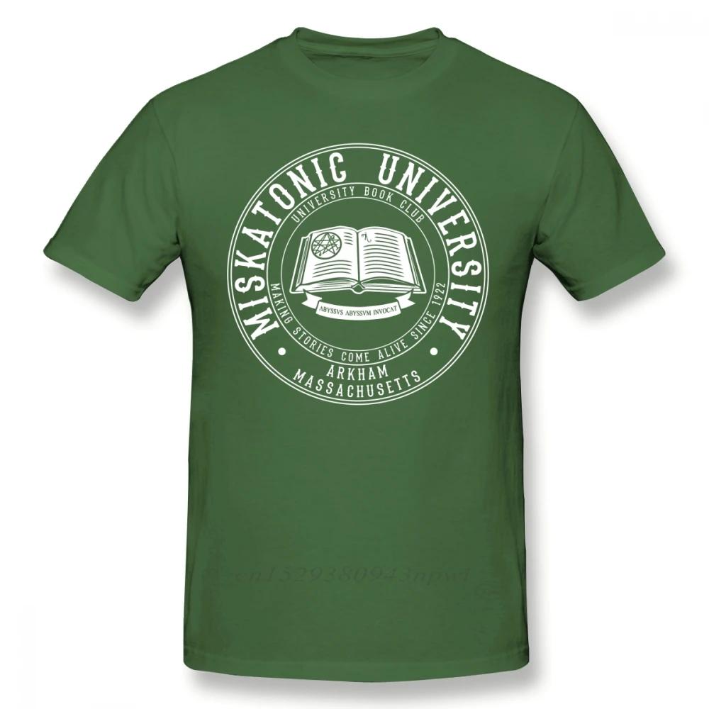 Arkham Horror T Shirt Miskatonic University Book Club T-Shirt Short Sleeve 100% Cotton Tee Shirt Oversized Streetwear Tshirt