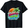 Kamala Harris Graffiti Kokospalme - Politisches Mode-T-Shirt