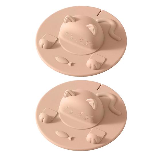 

Силіконові кришки для чашок з мультфільмами, милі топпери для кухлів з чаєм, кришки для кухлів харчового класу, термостійкі, багатофункціональні, кумедні кришки для чашок у вигляді тварин з підставкою для телефону та для чайних пакетиків 2pcs світло-рожев