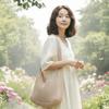 Sweet Crochet Shoulder Bag Large Capacity Seaside Vacation Handbag Knitted Tote Bag  Female