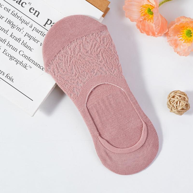 1 Pairs Women Summer Ultra-thin Invisible Boat Socks Breathable Lace Socks Spring
