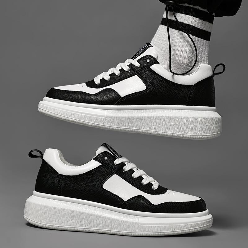 Pantofi Sport Bărbați la Modă Pantofi cu Înălțător Mărire Înălțime Branț 7CM Pantofi cu Toc Înalt Pantofi Sport din Piele Mărimi Mari 38-45