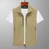 Casual Loose Vest Men's Zipper Multi-pocket Spring and Summer Horse Clip Sleeveless Vest Middle-aged and Young Daddy Vest Jacket