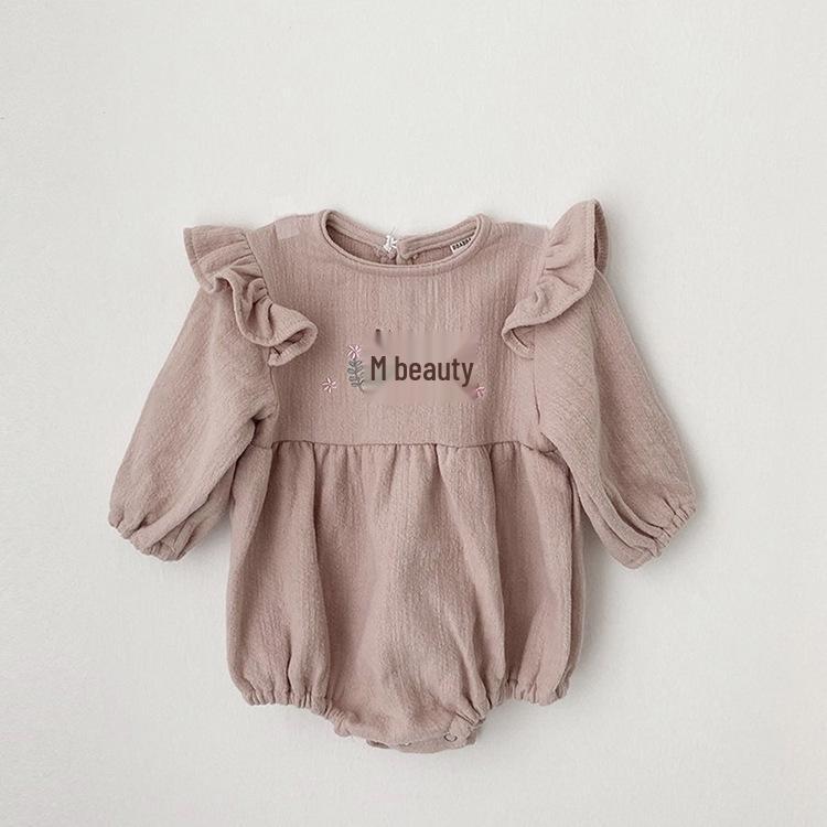 Clearance: Korean Baby Rompers - Deer & Floral Ruffles for Autumn