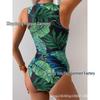 2025 Women's European & American One-Piece Surfing Swimsuit - Slimming, Sunscreen, Stylish Print