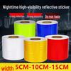 Fluorescenčná reflexná bezpečnostná páska: 5CM-15CM Široký, Výstražný pás proti kolízii