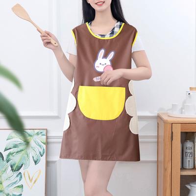 Schöne, ärmellose Abendessenschürze mit Rundhalsausschnitt und Schnürung für trockene Hände für den Maniküreladen, Kochschürze