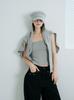 HHIPS Eyelet Sleeveless Cardigan Set (Gray)