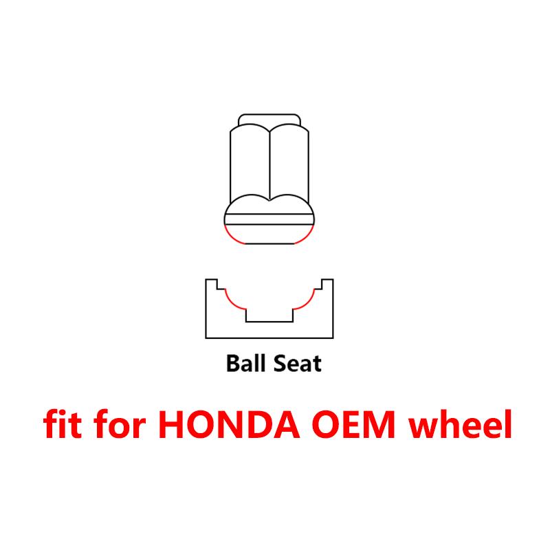 4 PZ M12X1.5 per HONDA OEM ruota Alta Qualità Antifurto Sicurezza Sfera d'Acciaio Sede Dado Ruota Serratura Dadi Ruota Dado di Bloccaggio