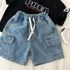Summer New Boys Denim Shorts Cargo Casual Outwear Quarter Pants Kids Hot Shorts