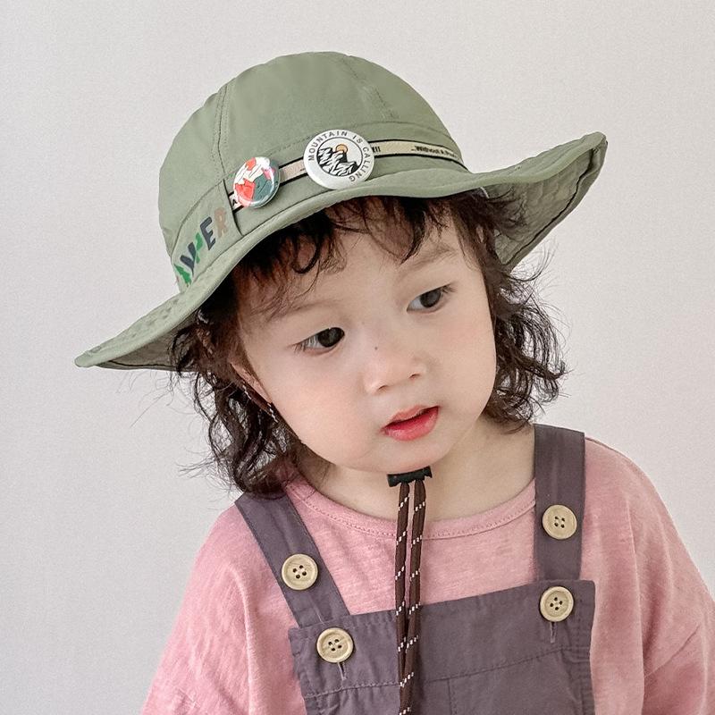 Summer Girls Children's Quick Drying Badge Hat Badge UV Sun Hat Fisherman Hat Baby Sun Protection Thin Style