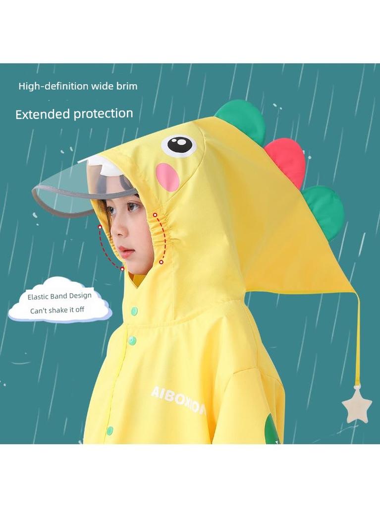 Children's Raincoat, Full-Body Waterproof for Girls and Boys, Toddler Rainwear, Kindergarten and Elementary School Students, Baby School Rain Poncho
