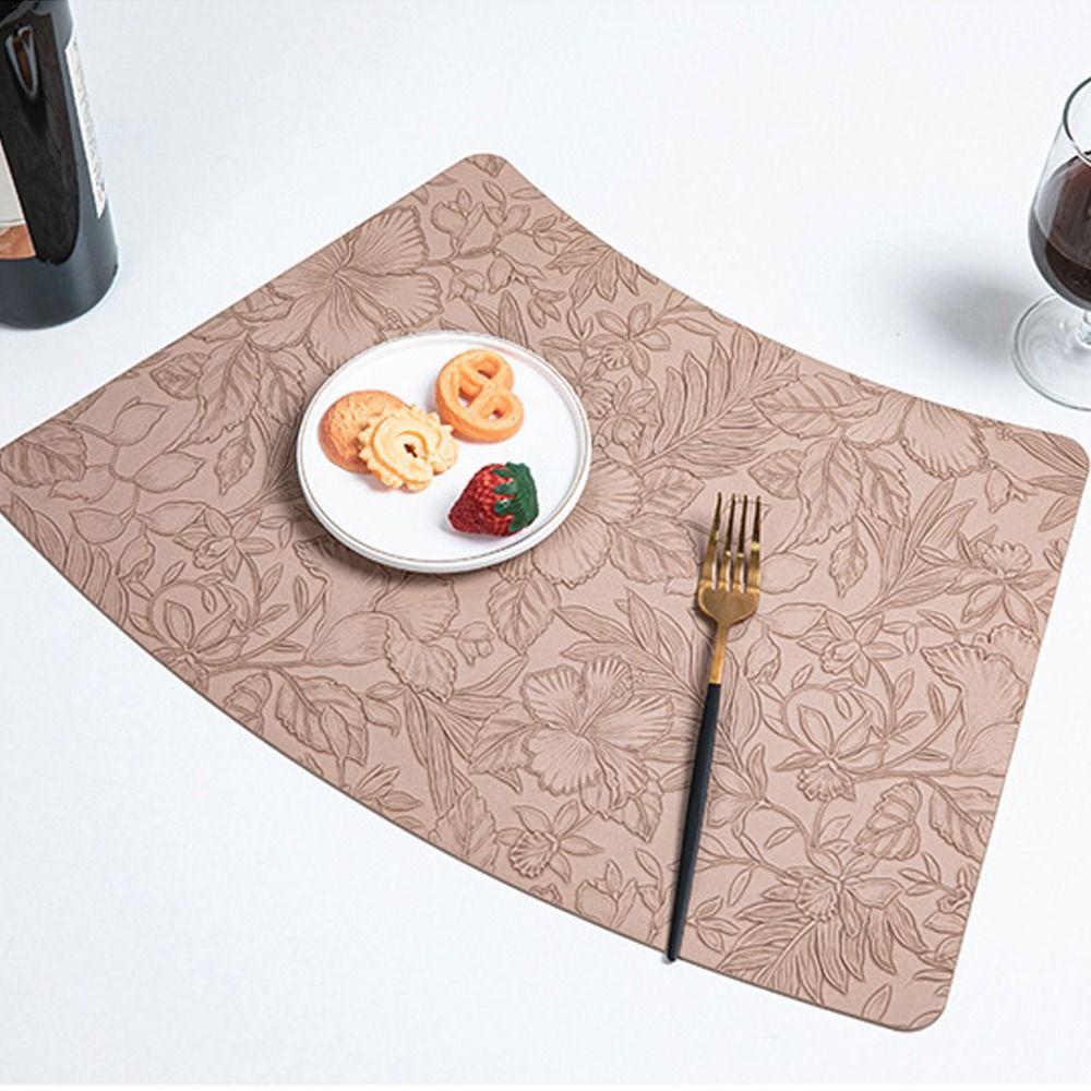 Anti Slip Dining Table Place Mats PU Leather Table Protective Pads New Placemats  Hotel