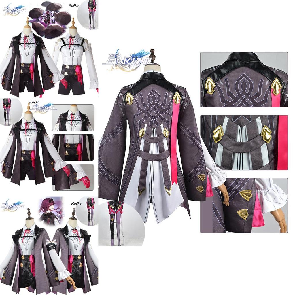 Honkai Star Rail Kafka Cosplay Costume Full Set For Women, Polyester Fabric Xs-xxxl