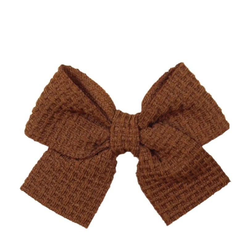 6/10Pcs Sweet Cute Solid Ribbon Bowknot Hair Clips for Baby Girls Handmade Bows Hairpins Barrettes Headwear Kids Hair Accessories