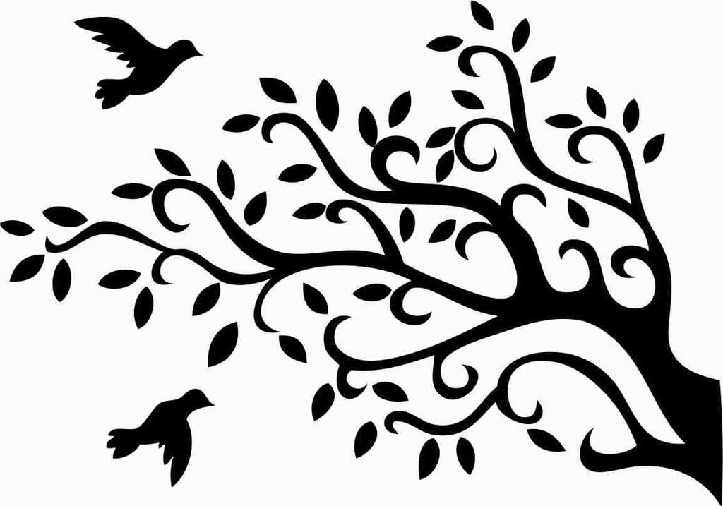 Printtoo Wooden Bird & Leaf Pattern Square Brown Rubber Stamp Scrap-booking-2 X 2