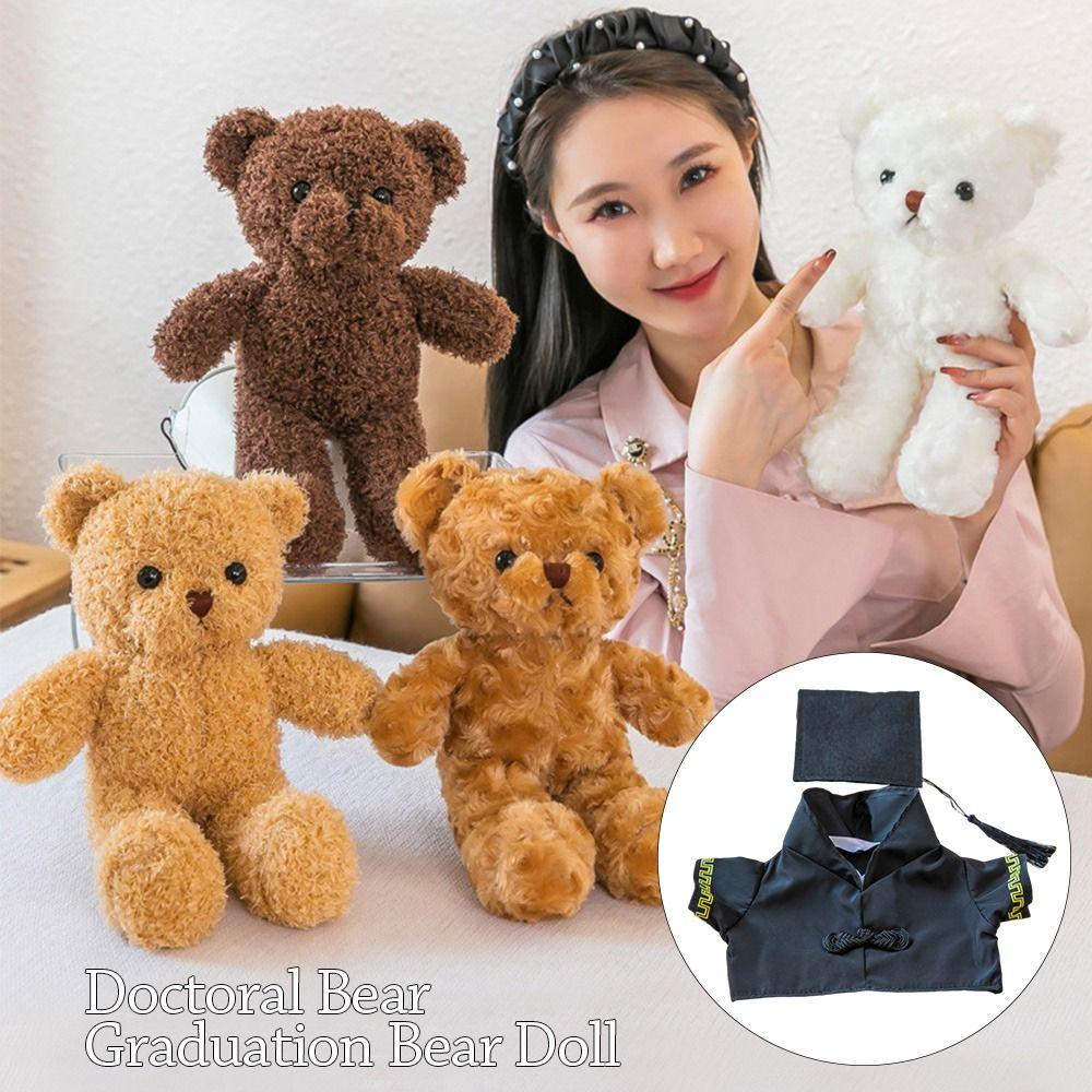 30cm Cute Stuffed Animal Doll Soft Graduation Gift Creative Doctor Bear Plush Toy  Graduation
