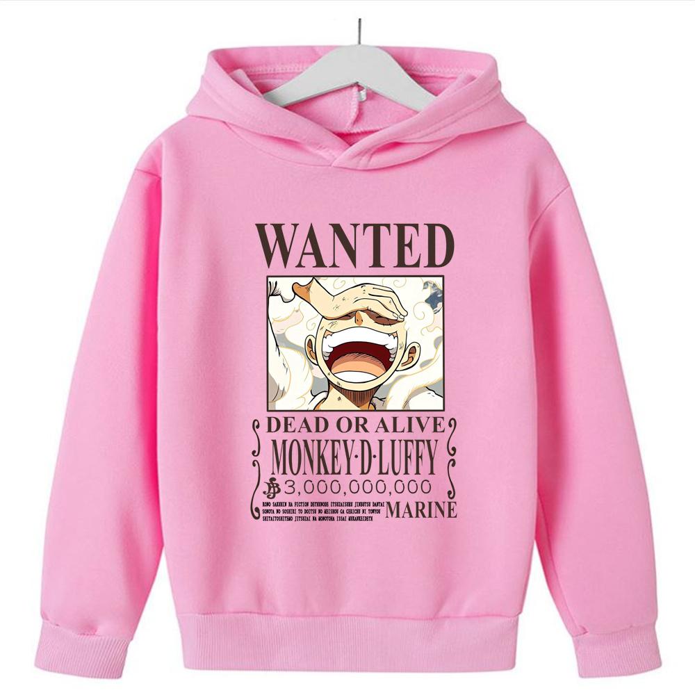 2024 One Piece Kids Luffy Hoodie Sweatshirt One Piece Boys Girls Sport Casual Sweater Cosplay Costume Children Pullovers Tops