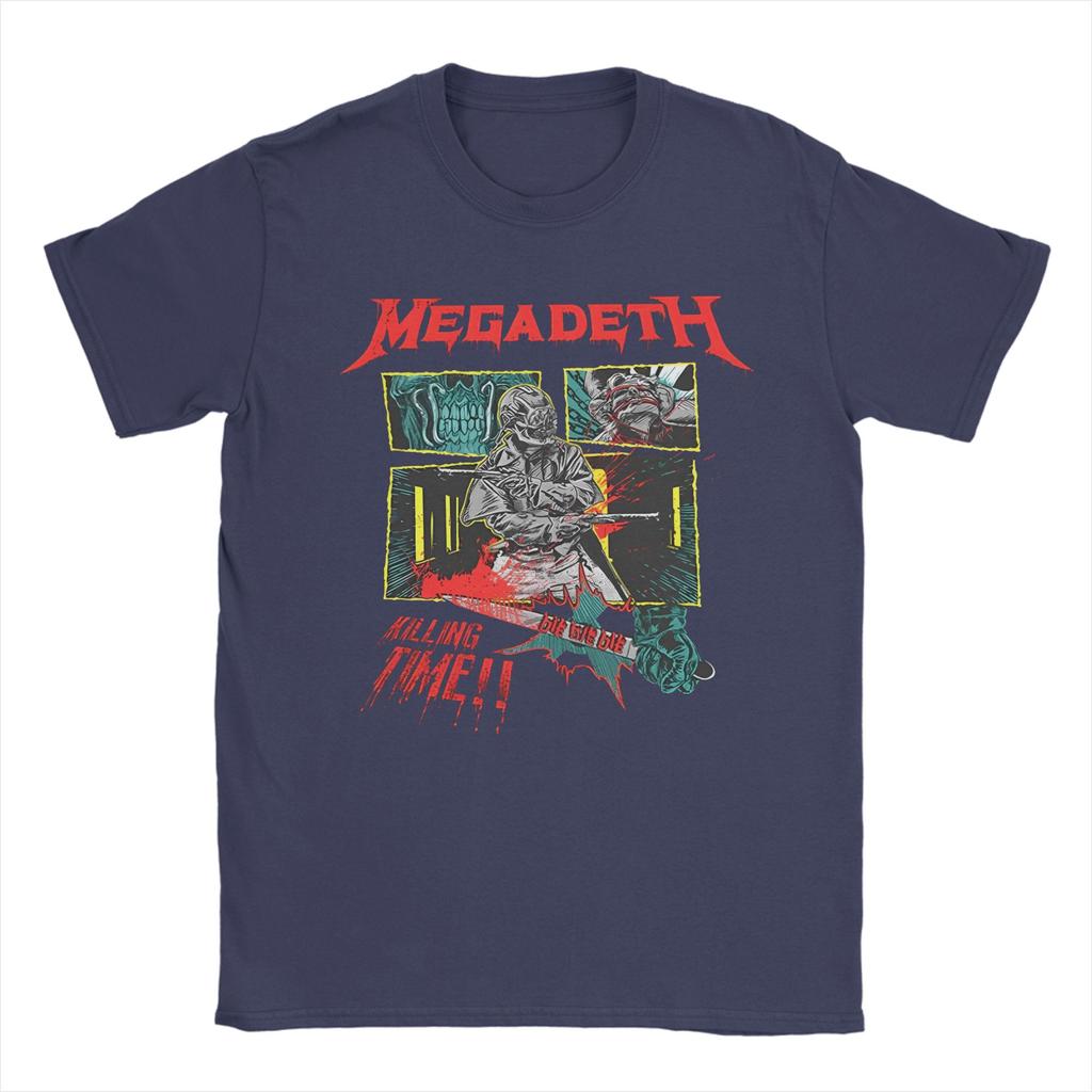 M-Megadethed Band  T Shirt Men's  Pure Cotton Creative T-Shirt Round Neck  Tees Short Sleeve Tops Graphic Printed