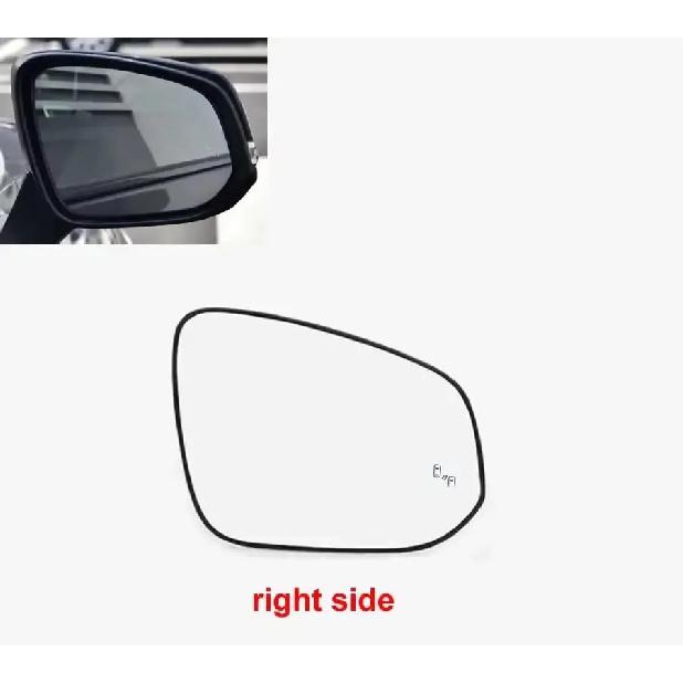 

For Toyota Wildlander Harrier Venza -2024 Mirror Lens Rearview Reflective Lenses Glass Heated with Blind Spot Light Pattern 1PCS right side