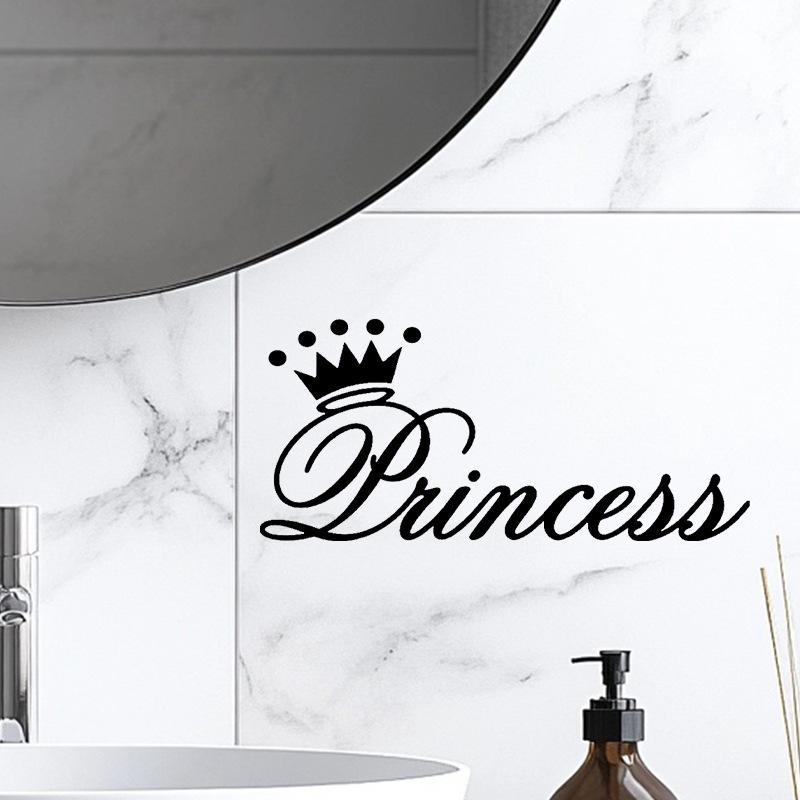 Elegant Princess Slogan Removable PVC Wall Sticker for Living Room or Bedroom