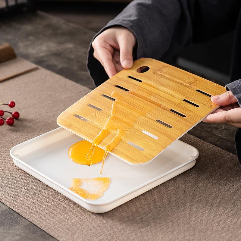 Household Kung Fu Tea Set, 1 Cover Bowl, 3 Cups with Dry Tray, Tea Making and Reception Ceramic Cup Set