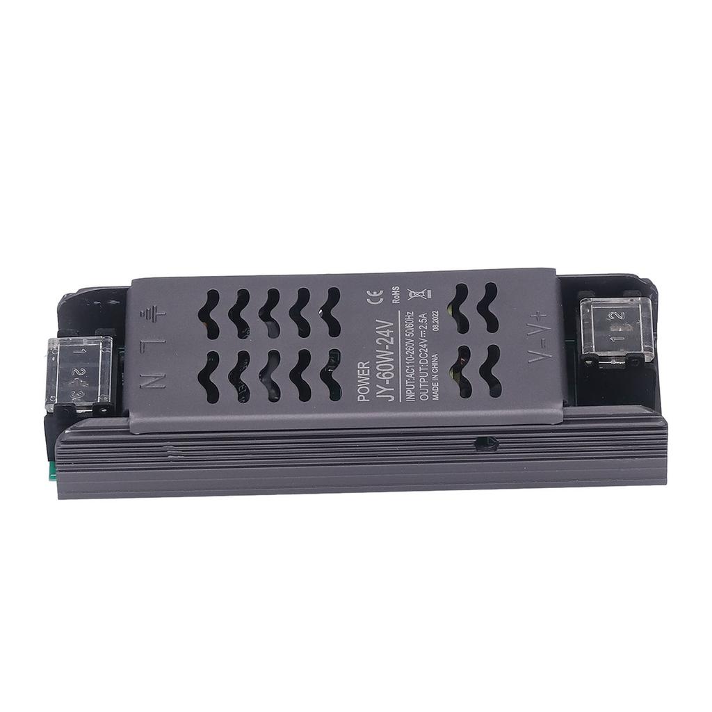 24V Power Supply 60W DC24V IP20 AC110 To 260V To 24V Copper Aluminum Alloy Hollow Design LED Transformer