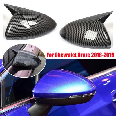 For Chevrolet Cruze 2016 2017 2018  Car Rearview Side Mirror Cover Wing Cap Exterior Door Housing Shell Trim ABS Carbon