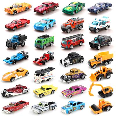 Crianças 1:64 Liga de Carros Deslizantes Brinquedos Pistas de Corrida Flexíveis Acessórios para Carros Modelo de Carros Esportivos Retrô Veículos de Engenharia da Polícia