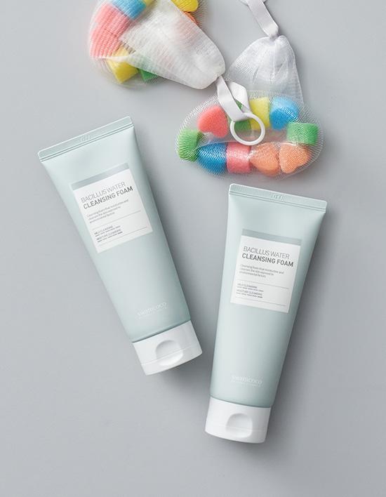 Swanicoco Bacillus Water Cleansing Foam 150ml X 2 Set + 2 Free Cleansing Foam Nets