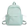 Color Simple Solid Student Backpack With Inner Compartments For Daily Commute