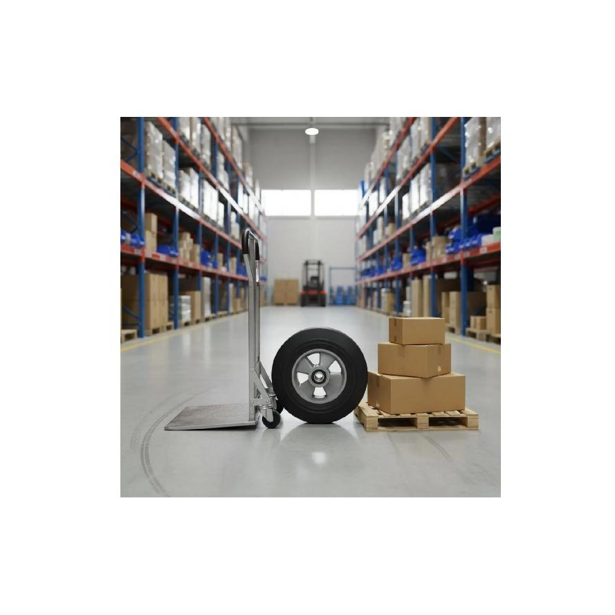 Puncture-Resistant Trolley Wheel Shock Absorbing Firm Rubber Wheel Professional-Grade Hardware Effortless Rolling for Workshop