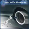 INFINAUTO Turbo Sound Exhaust Muffler Pipe Whistle Rear Tail Pipe L Car Motorcycle Lower Manufacturer Aluminum Silver Tone 1 Set
