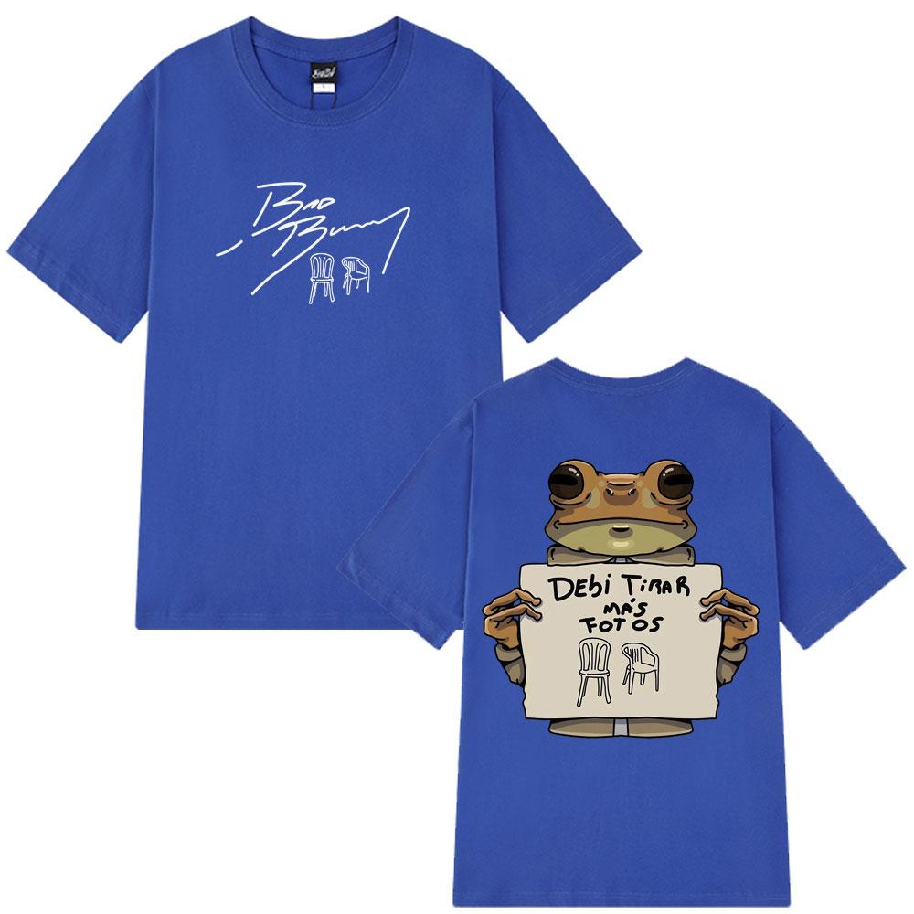 Singer Bad Bunny DTMF Album Graphic 100Cotton Shirt Men Retro Fashion 2026 New Summer Hip Hop Unisex Short Sleeve Loose Tshirt