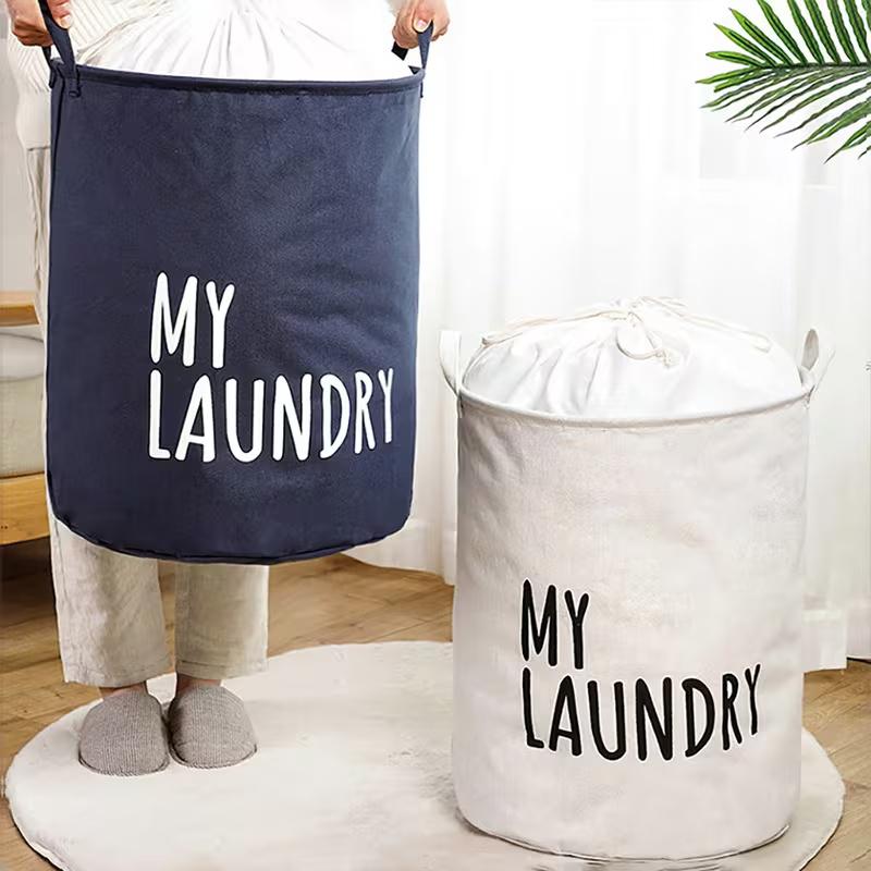 1pc/Household Laundry Basket, Large Capacity, Foldable Dirty Clothes Storage Basket, Dormitory Clothing Storage Basket