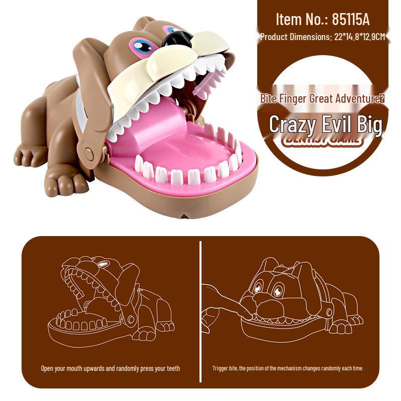 Kids' Prank Toys: Crocodile, Shark, Hippo, Dinosaur, Dog Bite Finger Challenge Game