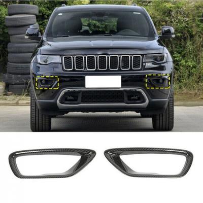 Pokrywa lampy przeciwmgielnej przedniej Rama lampy Listwa Wykończeniowa Do Jeep Grand Cherokee 18+ Włókno węglowe