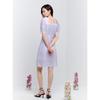 Peacebird French Style Square Neck A-Line Midi Dress